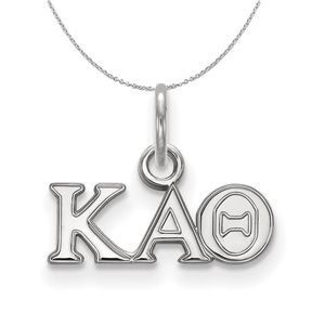 Sterling Silver Kappa Alpha Theta XS (Tiny) Greek Necklace - 20 Inch